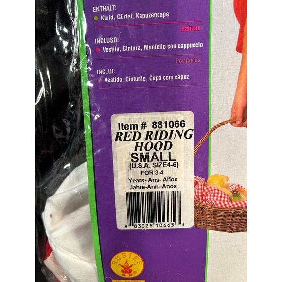 Halloween Concepts Red Riding Hood child Halloween costume small size 4-6 - Picture 2 of 2